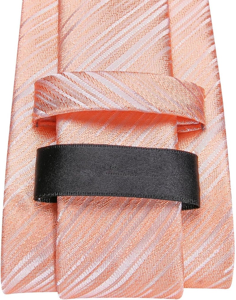 Dubulle Mens Paisley Striped Tie and Handkerchief Cufflinks Tie Set for Men Wedding Business Formal - Image 3